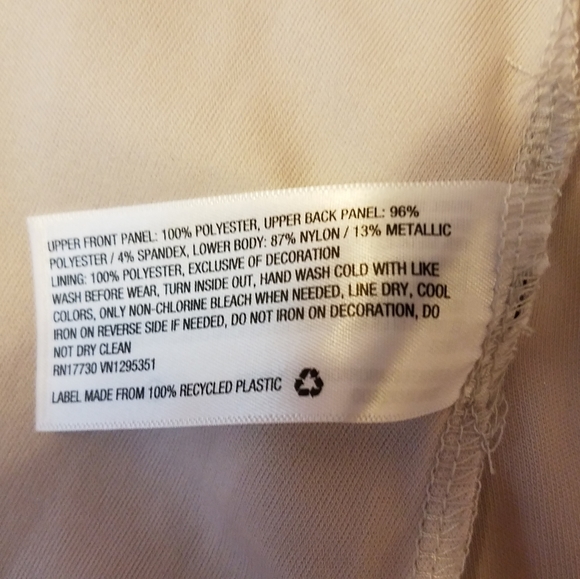 Dressy Champagne Colored Girl's Dress - Picture 4 of 5